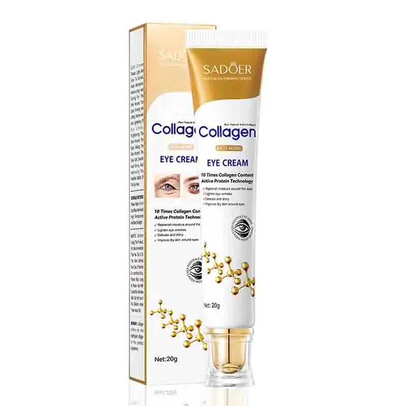 SADOER Collagen Ögonkräm – Minskar Mörka Ringar & Påsar | Återfuktande & Uppstramande | Fyvra - Fyvra