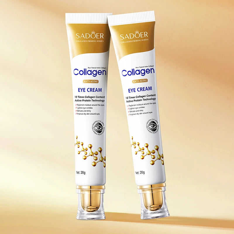 SADOER Collagen Ögonkräm – Minskar Mörka Ringar & Påsar | Återfuktande & Uppstramande | Fyvra - Fyvra