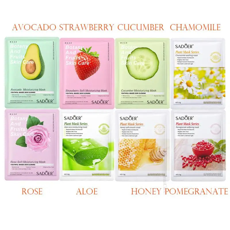 8-pack Natural Plant Face Mask – Återfuktande & Uppstramande Sheet Masks | Fyvra - Fyvra