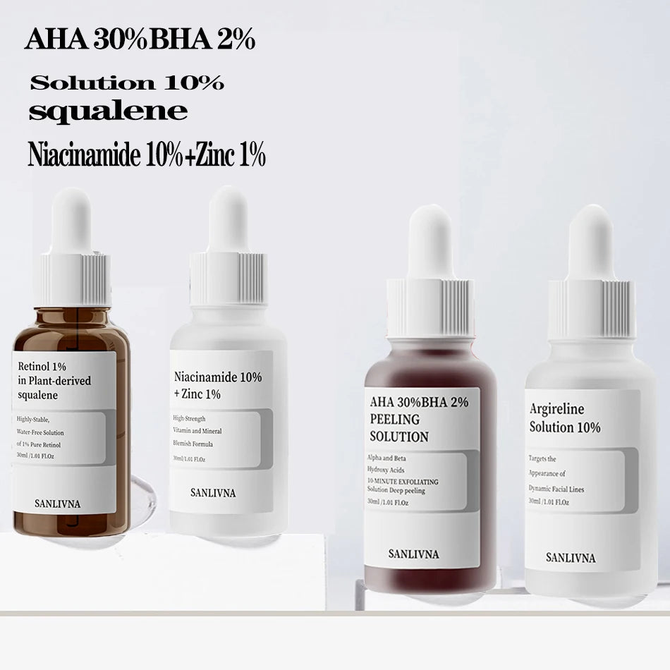 AHA 30% + BHA 2% Peeling Serum med Niacinamid 10%, Zink 1% & Hexapeptid | Exfolierande Ansiktsserum | Fyvra - Fyvra