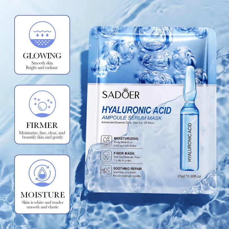 10-pack SADOER Hyaluronic Acid Ansiktsmasker | Fyvra - Fyvra