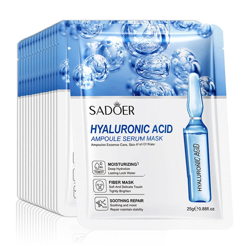 10-pack SADOER Hyaluronic Acid Ansiktsmasker | Fyvra - Fyvra